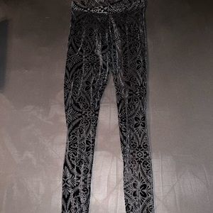 XS Burned Velvet Leggings by Blackmilk Clothing